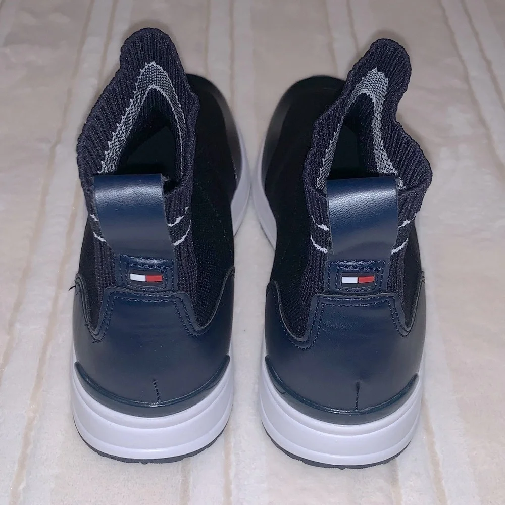 Tommy Hilfiger Athletic High-Top Sock Sneakers (Navy Blue)